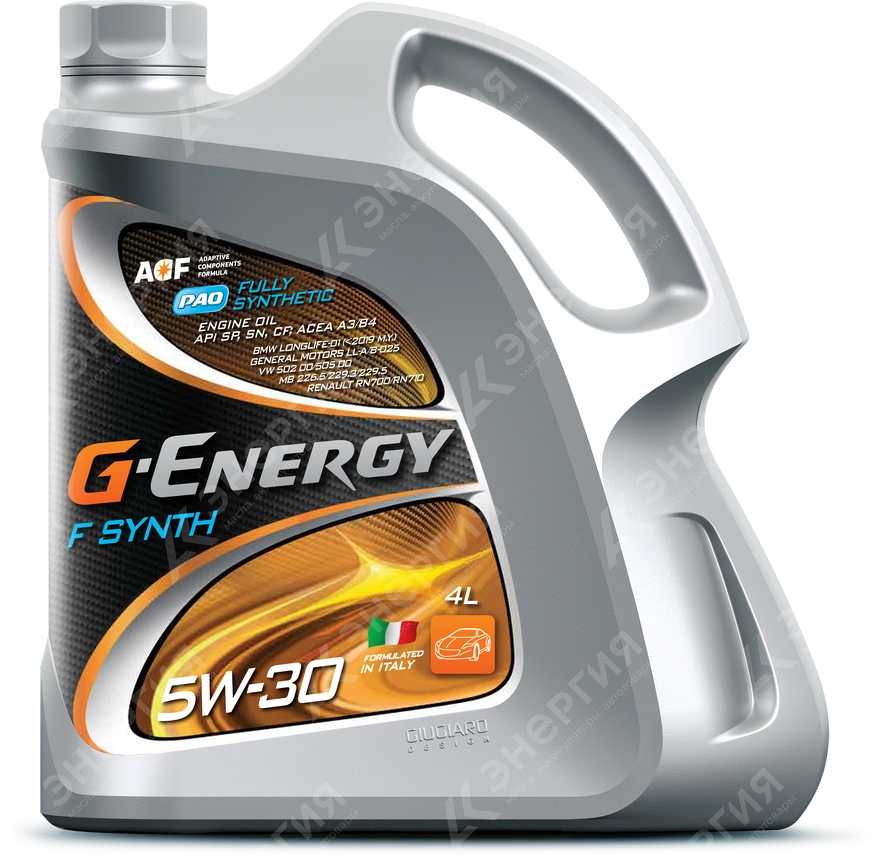 Изображение 0 товара Моторное масло G-Energy F Synth 5W-30 Синтетическое 4 литра