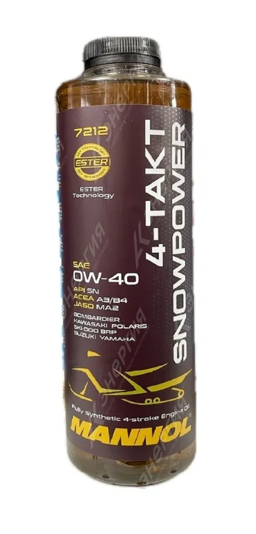Изображение 0 товара 0w40 Масло моторное Mannol Snowpower 4T 0,95л канистра