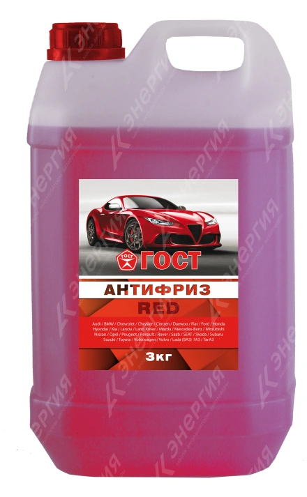 Изображение 0 товара Антифриз ГОСТ Пушкино красный 3кг канистра