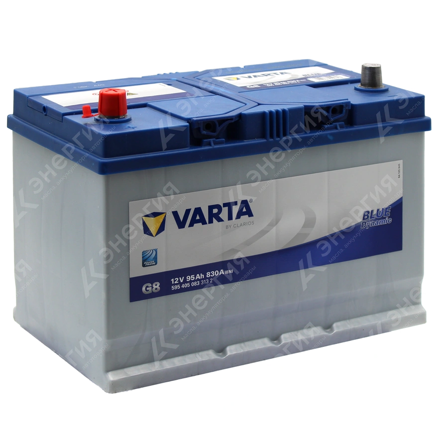 Изображение 0 товара Аккумулятор автомобильный 12В 95Ач Varta Bue Dynamic G8 Asia прямой полярности