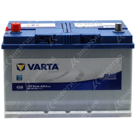 Изображение 1 товара Аккумулятор автомобильный 12В 95Ач Varta Bue Dynamic G8 Asia прямой полярности