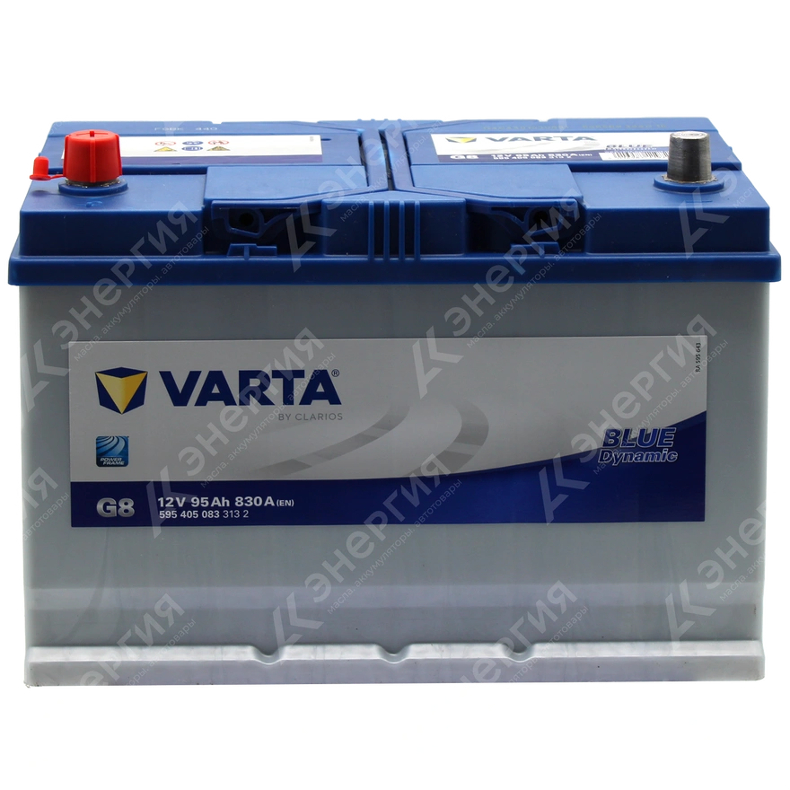 Изображение 1 товара Аккумулятор автомобильный 12В 95Ач Varta Bue Dynamic G8 Asia прямой полярности