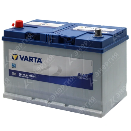 Изображение 2 товара Аккумулятор автомобильный 12В 95Ач Varta Bue Dynamic G8 Asia прямой полярности