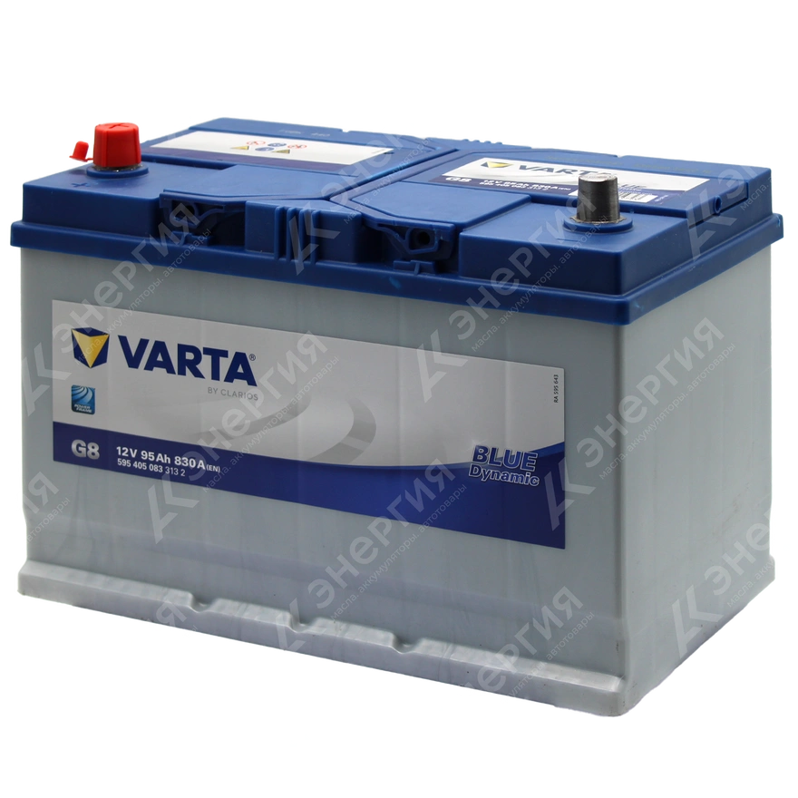 Изображение 2 товара Аккумулятор автомобильный 12В 95Ач Varta Bue Dynamic G8 Asia прямой полярности