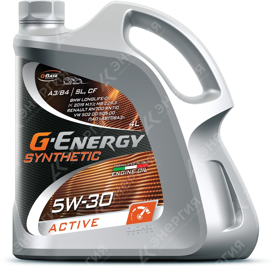 Изображение 0 товара Моторное масло G-Energy Synthetic Active 5W-30 Синтетическое 4 литра