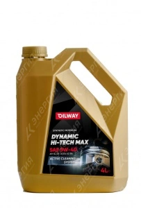 Изображение 0 товара Масло моторное 5W40 Oilway Dynamic Hi-Tech Max 4л канистра