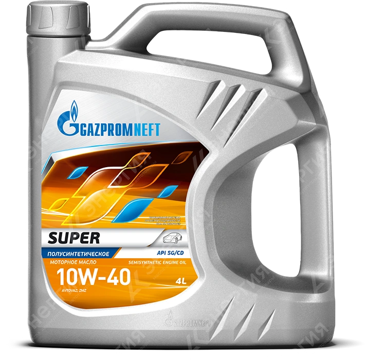 Изображение 0 товара Моторное масло Gazpromneft Super 10W-40 Полусинтетическое 4 литра