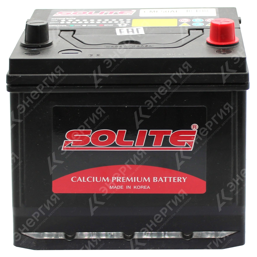 Изображение 1 товара Аккумулятор автомобильный 12В 50Ач Solite CMF 50D20L обратной полярности