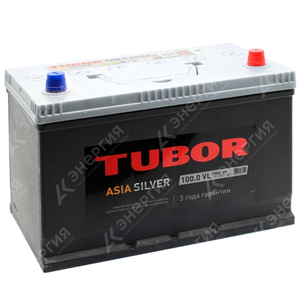 Изображение 0 товара Аккумулятор автомобильный 12В 100Ач TUBOR Siver Asia 105D31L обратной полярности