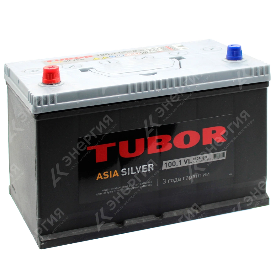 Изображение 0 товара Аккумулятор автомобильный 12В 100Ач TUBOR Siver Asia 105D31R прямой полярности