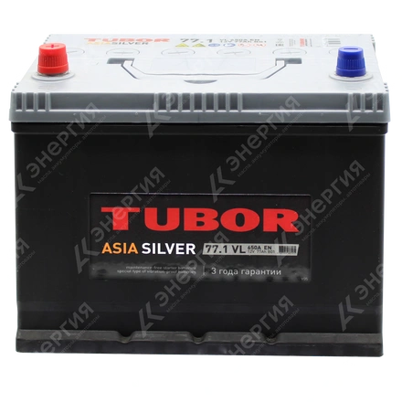 Изображение 1 товара Аккумулятор автомобильный 12В 77Ач TUBOR Siver Asia 85D26R прямой полярности