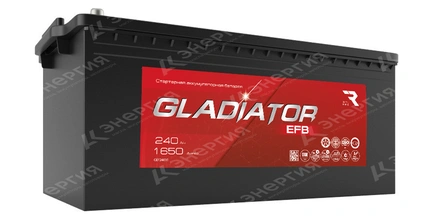 Изображение 0 товара Аккумулятор автомобильный 12В 240Ач Gadiator EFB обратной полярности