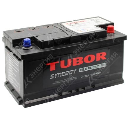 Изображение 0 товара Аккумулятор автомобильный 12В 85Ач TUBOR SYNERGY обратной полярности низ.