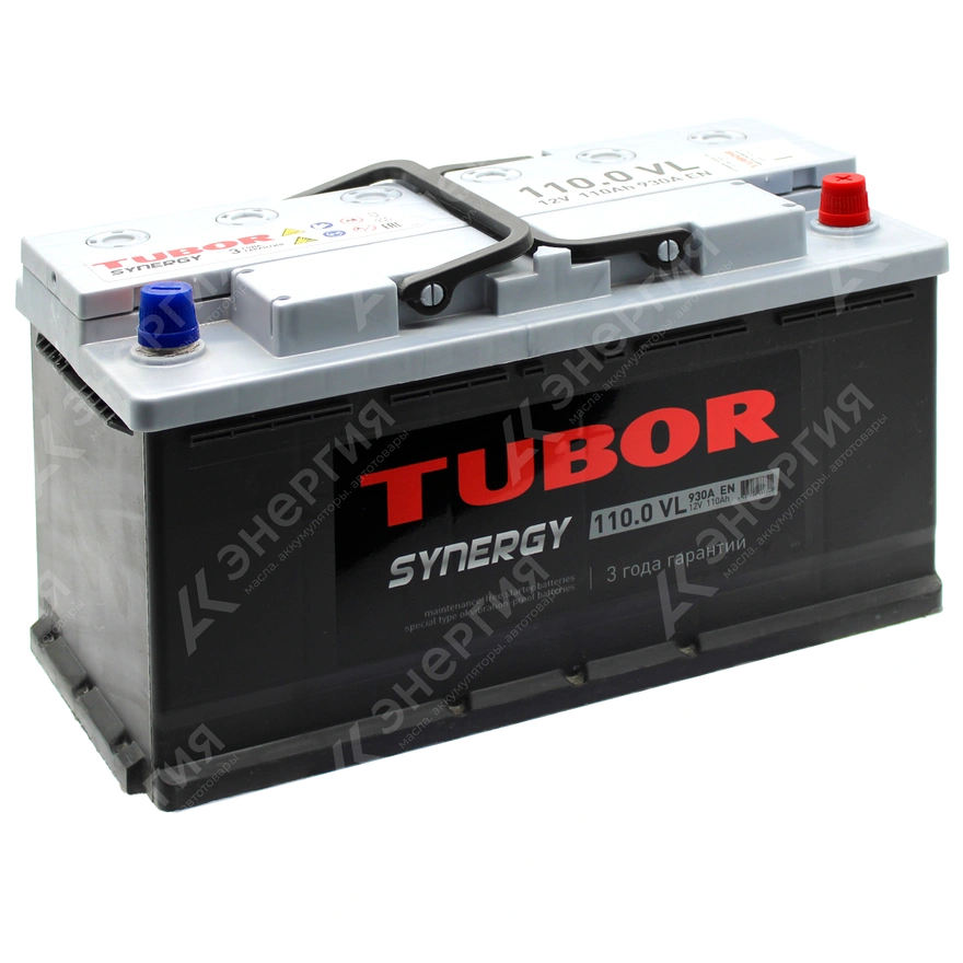 Изображение 0 товара Аккумулятор автомобильный 12В 110Ач TUBOR SYNERGY обратной полярности