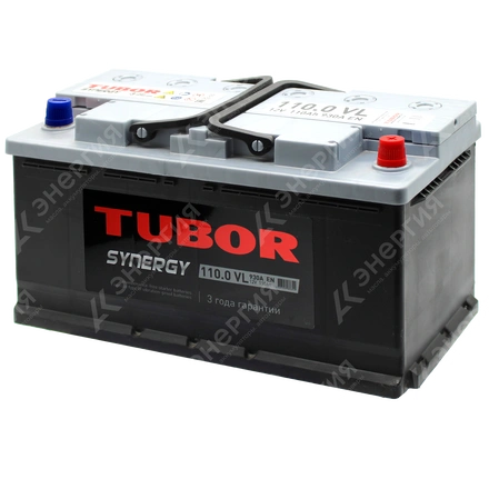 Изображение 2 товара Аккумулятор автомобильный 12В 110Ач TUBOR SYNERGY обратной полярности