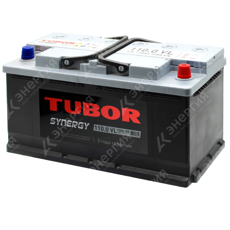 Изображение 2 товара Аккумулятор автомобильный 12В 110Ач TUBOR SYNERGY обратной полярности