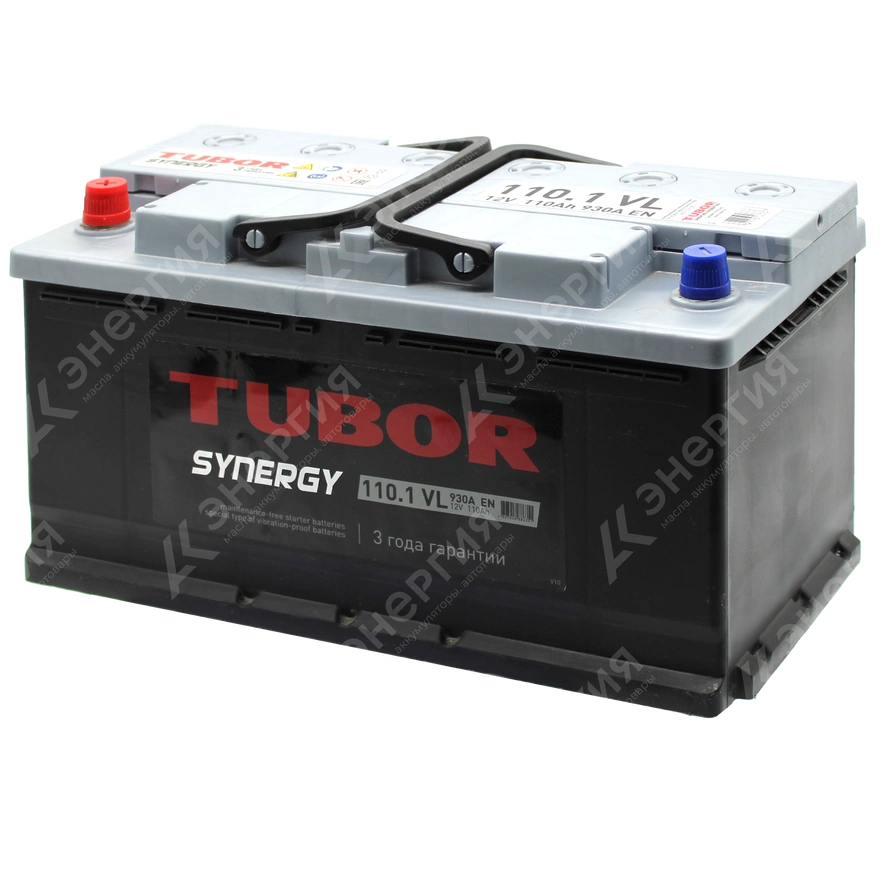 Изображение 2 товара Аккумулятор автомобильный 12В 110Ач TUBOR SYNERGY прямой полярности