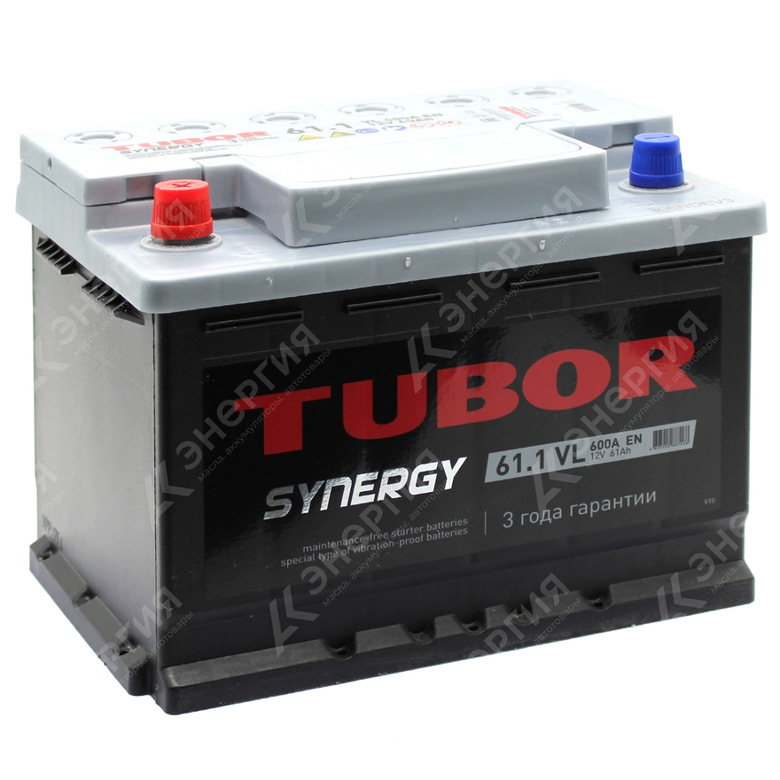 Изображение 0 товара Аккумулятор автомобильный 12В 61Ач TUBOR SYNERGY прямой полярности