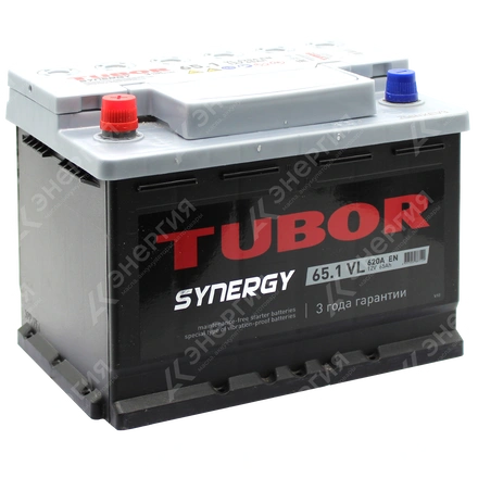 Изображение 0 товара Аккумулятор автомобильный 12В 65Ач TUBOR SYNERGY прямой полярности