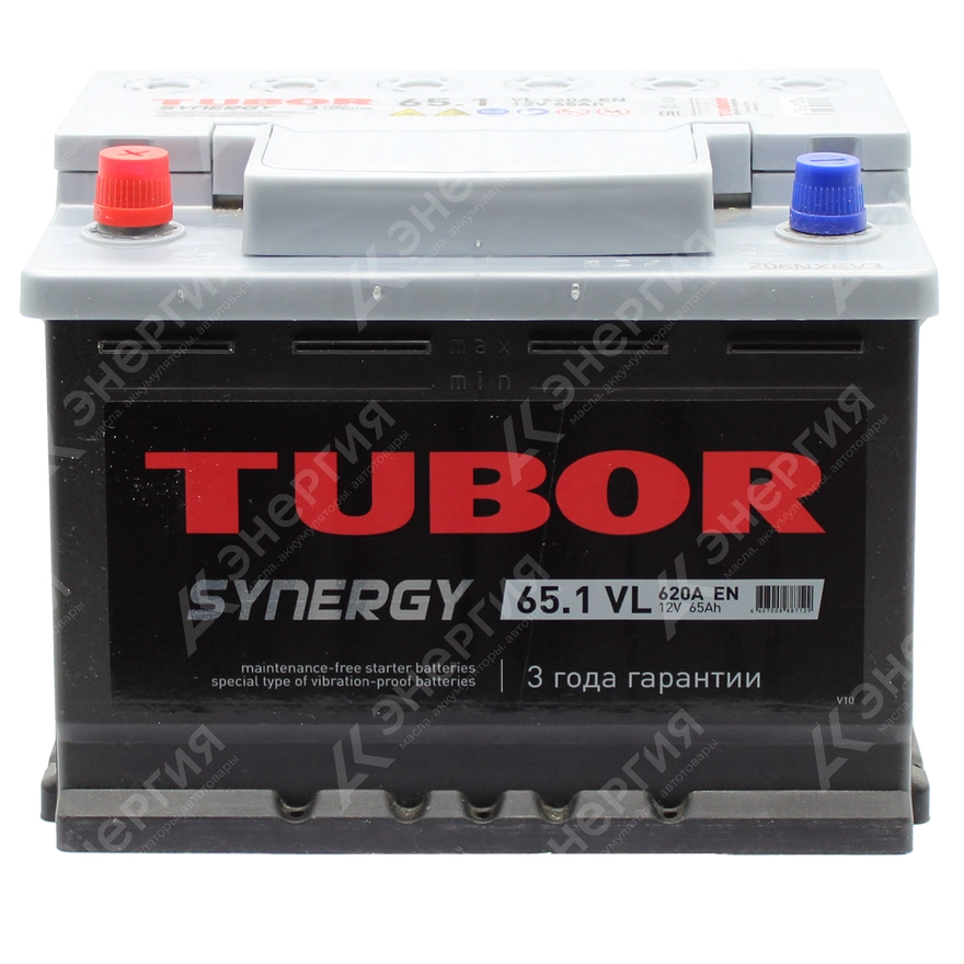 Изображение 1 товара Аккумулятор автомобильный 12В 65Ач TUBOR SYNERGY прямой полярности