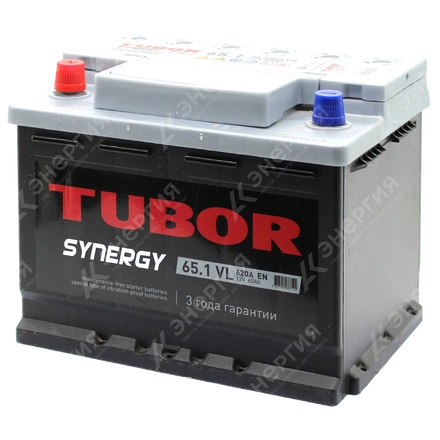 Изображение 2 товара Аккумулятор автомобильный 12В 65Ач TUBOR SYNERGY прямой полярности