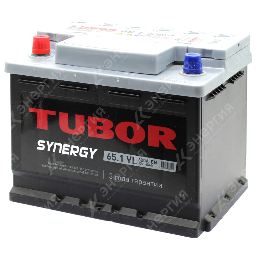 Изображение 2 товара Аккумулятор автомобильный 12В 65Ач TUBOR SYNERGY прямой полярности