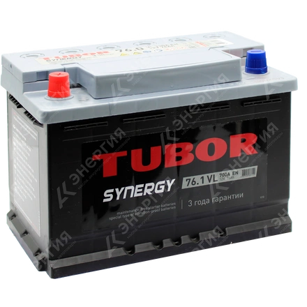 Изображение 0 товара Аккумулятор автомобильный 12В 76Ач TUBOR SYNERGY прямой полярности
