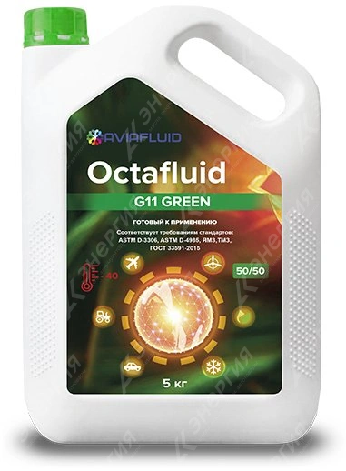 Изображение 0 товара Антифриз Octafluid G11 зеленый 5кг канистра