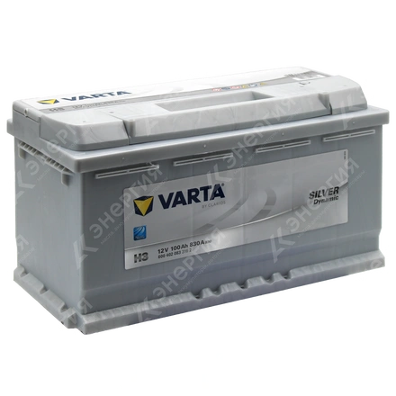 Изображение 0 товара Аккумулятор автомобильный 12В 100Ач Varta Siver Dynamic H3 обратной полярности