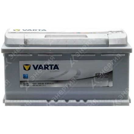 Изображение 1 товара Аккумулятор автомобильный 12В 100Ач Varta Siver Dynamic H3 обратной полярности