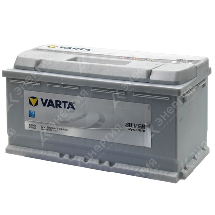 Изображение 2 товара Аккумулятор автомобильный 12В 100Ач Varta Siver Dynamic H3 обратной полярности