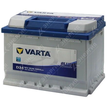 Изображение 2 товара Аккумулятор автомобильный 12В 60Ач Varta Bue Dynamic D24 обратной полярности